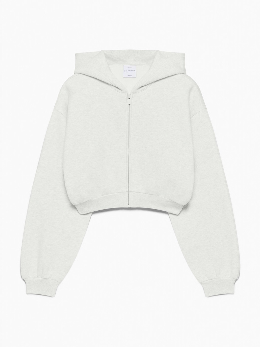 Aritzia Cozy Fleece Mega Cropped Zip Hoodie XS Grey